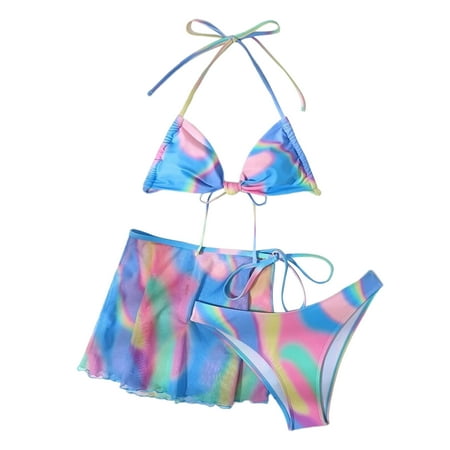Beixinder Women s Summer 3Pcs Bikini Sets Hanging Neck Tie Up Bra + Tie Dye Print Thong + Hollow Out Skirt
Beixinder Women s Summer 3Pcs Bikini Sets Hanging Neck Tie Up Bra + Tie Dye Print Thong + Hollow Out Skirt