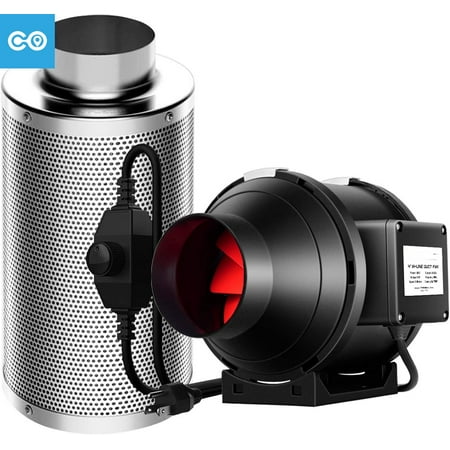 Ventilation Kit 4 Inch 190 CFM Inline Duct Fan with 4”x 14” Carbon Filter Odor Control System with Australia Virgin Charcoal for Grow Tent Ventilation
Ventilation Kit 4 Inch 190 CFM Inline Duct Fan with 4”x 14” Carbon Filter Odor Control System with Australia Virgin Charcoal for Grow Tent Ventilation