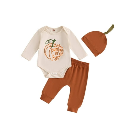 Michellecmm 3Pcs Baby Halloween Outfits Long Sleeve Letter Romper + Pants + Top Knot Hat Set Infant Clothe
Michellecmm 3Pcs Baby Halloween Outfits Long Sleeve Letter Romper + Pants + Top Knot Hat Set Infant Clothe