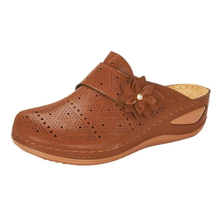 Alueeu ladies shoes casual Women s Casual Plus Size Sandals Wedge Heel Hollow Round Slippers Shoes Brown 41
Alueeu ladies shoes casual Women s Casual Plus Size Sandals Wedge Heel Hollow Round Slippers Shoes Brown 41