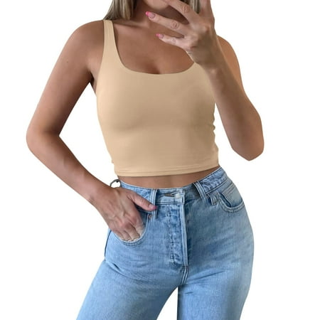 Dtydtpe underwear women Women s Double Lined Tank Sleeveless Crop Tank Basic Tank Style Buttery Smooth Fabric Body Lingerie Khaki
Dtydtpe underwear women Women s Double Lined Tank Sleeveless Crop Tank Basic Tank Style Buttery Smooth Fabric Body Lingerie Khaki