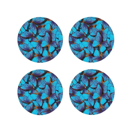 Honeii Blue Butterflies Print Leather Coaster Set of 4 Ideal for Safeguarding Your Furniture from Drinks Spills and Effortless Cleanup-Round Shape
Honeii Blue Butterflies Print Leather Coaster Set of 4 Ideal for Safeguarding Your Furniture from Drinks Spills and Effortless Cleanup-Round Shape
