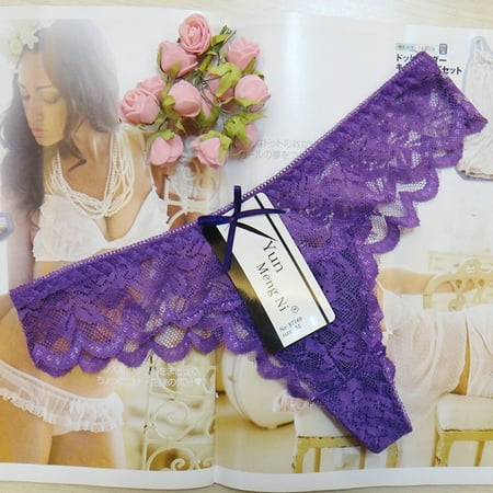 Women s Panties Sexy Thong G-string Lace Women s Lingerie Women s Underwear Low Waist T-Back Gift Beautiful Panties Purple M
Women s Panties Sexy Thong G-string Lace Women s Lingerie Women s Underwear Low Waist T-Back Gift Beautiful Panties Purple M