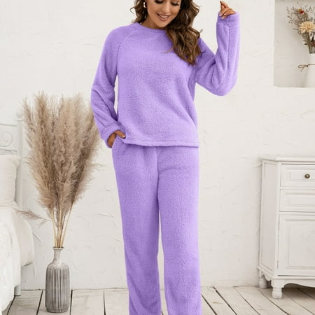Women‘s Sweatshirt Set Plain Casual Comfortable Pajama Double-sided Two-way Fuzzy Pullover Pajamas Set For Valentine‘s Gifts
Women‘s Sweatshirt Set Plain Casual Comfortable Pajama Double-sided Two-way Fuzzy Pullover Pajamas Set For Valentine‘s Gifts