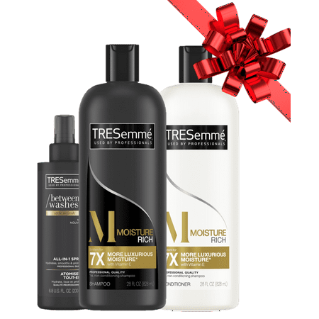 ($13 Value) TRESemme 3-Piece Moisture Rich Gift Set with Shampoo, Conditioner, and All-In-One Styling Spray