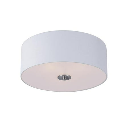 Maxim 10010WLSN Bongo 3-Light Flush Mount Satin Nickel