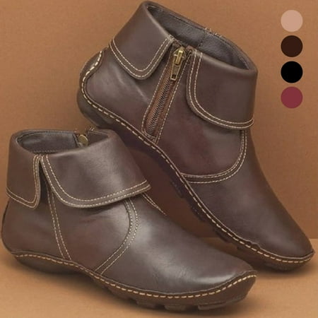 XWQ Retro Women Walking Arch Support Boots Faux Leather Zip Flat Ankle Booties Shoes
XWQ Retro Women Walking Arch Support Boots Faux Leather Zip Flat Ankle Booties Shoes