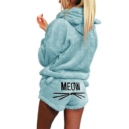 Niuer Women Loose Solid Color Pajamas Set Ladies Fluffy Nightwear Suit 2 Pieces Homewear Top And Shorts Comfy Pjs Sky Blue 5XL
Niuer Women Loose Solid Color Pajamas Set Ladies Fluffy Nightwear Suit 2 Pieces Homewear Top And Shorts Comfy Pjs Sky Blue 5XL