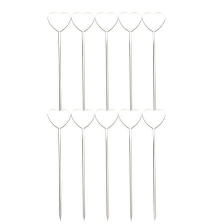 10 Pcs 304 Stainless Steel Food Sticks Reusable Heart Shaped Cocktail Picks Fruit Dessert Picks for Dinner Party BBQ (Silver)
10 Pcs 304 Stainless Steel Food Sticks Reusable Heart Shaped Cocktail Picks Fruit Dessert Picks for Dinner Party BBQ (Silver)