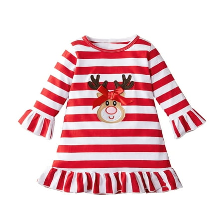 Christmas Girls Dresses Girls Long Sleeve Stripe Christmas Deer Dresses Toddler Princess Dress Christmas Children s Clothing Holiday Gifts 9 Months-12 Months
Christmas Girls Dresses Girls Long Sleeve Stripe Christmas Deer Dresses Toddler Princess Dress Christmas Children s Clothing Holiday Gifts 9 Months-12 Months