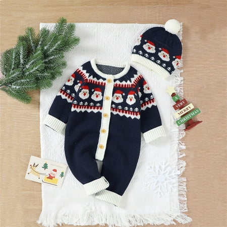 fzm christmas boy girl christmas santa knitted sweater baby jumpsuit romper cotton 1 piece xmas hat caps outfits clothes set
fzm christmas boy girl christmas santa knitted sweater baby jumpsuit romper cotton 1 piece xmas hat caps outfits clothes set
