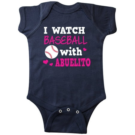 Inktastic I Watch Baseball with My Abuelito Gift Baby Boy or Baby Girl Bodysuit
Inktastic I Watch Baseball with My Abuelito Gift Baby Boy or Baby Girl Bodysuit