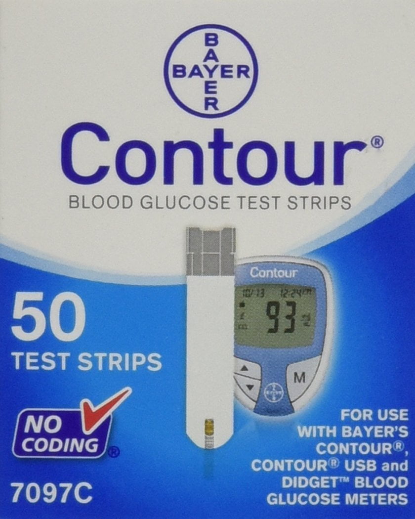 Bayer Ascensia Contour Diabetic Blood Glucose Test Strips Ct