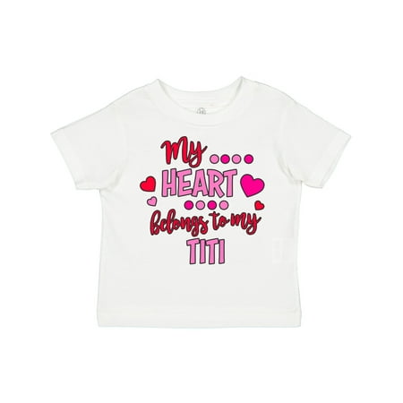 Inktastic My Heart Belongs to My Titi Gift Toddler Boy or Toddler Girl T-Shirt