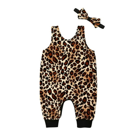 Infant Girls Summer Casual Romper Sleeveless Round Neck Leopard Print Jumpsuit + Headband
Infant Girls Summer Casual Romper Sleeveless Round Neck Leopard Print Jumpsuit + Headband