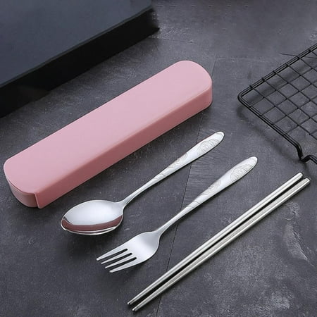 MAGAZINE Stainless steel cutlery three sets portable chopsticks spoon fork set student work single set storage box
MAGAZINE Stainless steel cutlery three sets portable chopsticks spoon fork set student work single set storage box