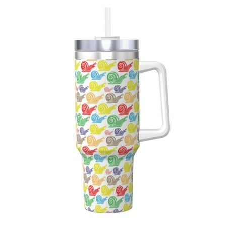 Fuzoiu Colorful Snails Print 40OZ Ice Bully Stainless Steel Insulated Cup with Handle and Straw - Perfect for Travel and Sports
Fuzoiu Colorful Snails Print 40OZ Ice Bully Stainless Steel Insulated Cup with Handle and Straw - Perfect for Travel and Sports