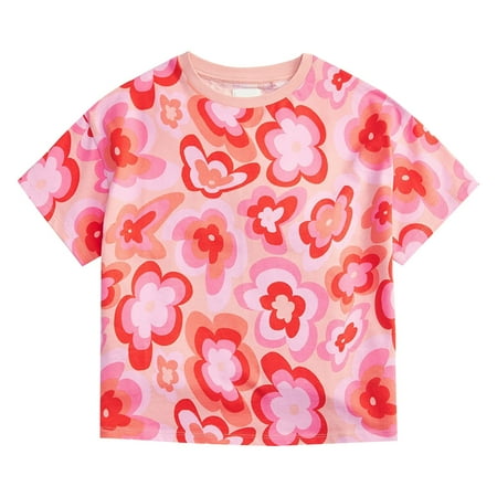 Girls Summer T-Shirt Flower Gradient Printed Round Neck Short Sleeve Casual Outwear For 2-7 Years Child Kids Baby Clothing Dailywear
Girls Summer T-Shirt Flower Gradient Printed Round Neck Short Sleeve Casual Outwear For 2-7 Years Child Kids Baby Clothing Dailywear