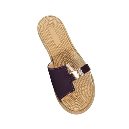 TUOBARR Flat Slippers for Women New Summer Flat Bottom Shoes Wide Band Women s Sandals Open Toe Slippers Purple
TUOBARR Flat Slippers for Women New Summer Flat Bottom Shoes Wide Band Women s Sandals Open Toe Slippers Purple