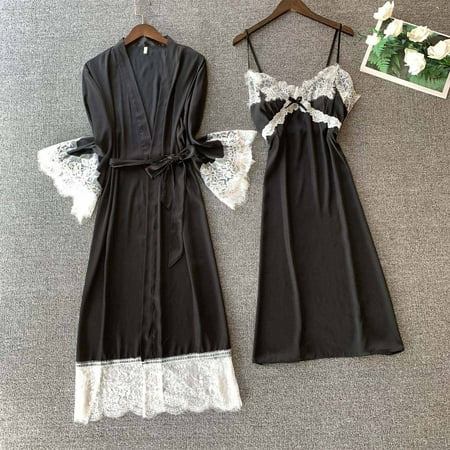 Pajamas For Women Silk Lace Robe Dress Nightdress Nightgown Sleepwear Womens Pajama Sets Womens Fall Fashion 2022
Pajamas For Women Silk Lace Robe Dress Nightdress Nightgown Sleepwear Womens Pajama Sets Womens Fall Fashion 2022