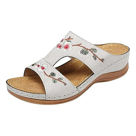 Orthopedic Sandals for Women Embroidered Floral Flip Flops Shoes Spring Comfortable Slippers
Orthopedic Sandals for Women Embroidered Floral Flip Flops Shoes Spring Comfortable Slippers