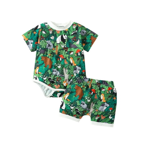 Bagilaanoe 2pcs Newborn Baby Boys Short Pants Set Animal Print Short Sleeve Romper Tops + Shorts 3M 6M 12M 18M Infant Casual Summer Outfits
Bagilaanoe 2pcs Newborn Baby Boys Short Pants Set Animal Print Short Sleeve Romper Tops + Shorts 3M 6M 12M 18M Infant Casual Summer Outfits