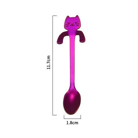 304Stainless Steel Cat Shaped Coffee Spoon Teaspoon Children Spoon Coffee Tea Supplies Purple
304Stainless Steel Cat Shaped Coffee Spoon Teaspoon Children Spoon Coffee Tea Supplies Purple