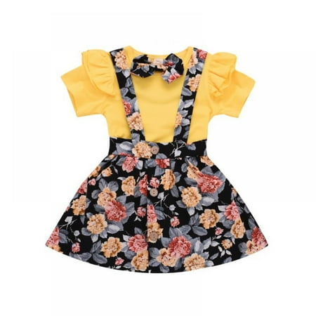 Clearance 3Pcs/SET Children Summer Flower Printed Ruffles Short Sleeve Round Collar Casual tops+Bib Dress+Headband Princess Clothes
Clearance 3Pcs/SET Children Summer Flower Printed Ruffles Short Sleeve Round Collar Casual tops+Bib Dress+Headband Princess Clothes