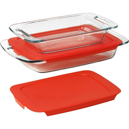 Pyrex 4-Piece Glass Bakeware Set
