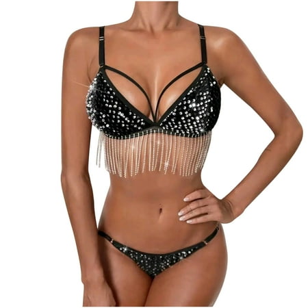 KEJIG High Quality Women Exquisite Sequins Tassel Lingerie Set Babydoll Intimates Sleepwear
KEJIG High Quality Women Exquisite Sequins Tassel Lingerie Set Babydoll Intimates Sleepwear