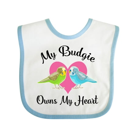 Inktastic Budgie Parakeet Budgerigar Pet Gift Baby Girl Bib