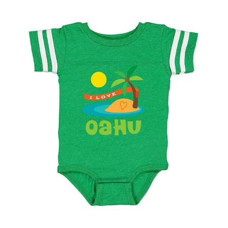 Inktastic I Love Oahu Gift Baby Boy or Baby Girl Bodysuit
