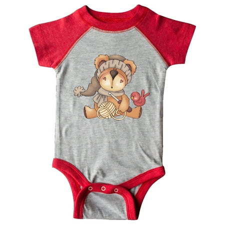 Inktastic Winter Crochet Bear Gift Baby Boy Bodysuit