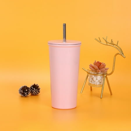 Double Walled Insulated Double Stainless Steel Mug with Straw BPA-free 17oz Black
Double Walled Insulated Double Stainless Steel Mug with Straw BPA-free 17oz Black