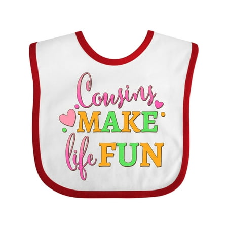 Inktastic Cousins Make Life Fun- Cursive Gift Baby Boy or Baby Girl Bib
Inktastic Cousins Make Life Fun- Cursive Gift Baby Boy or Baby Girl Bib