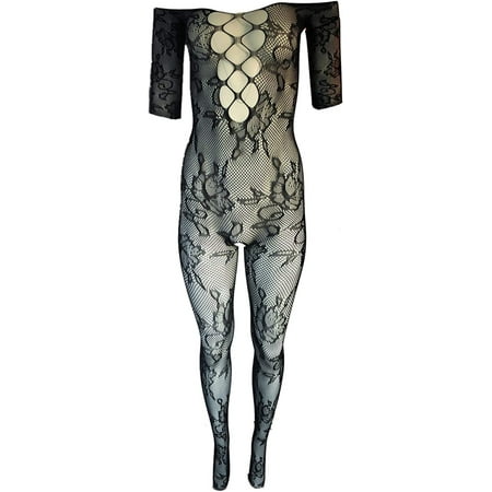 Killer Legs Floral Half Shoulder Criss Cross Front Fishnet Full Body Stocking
Killer Legs Floral Half Shoulder Criss Cross Front Fishnet Full Body Stocking