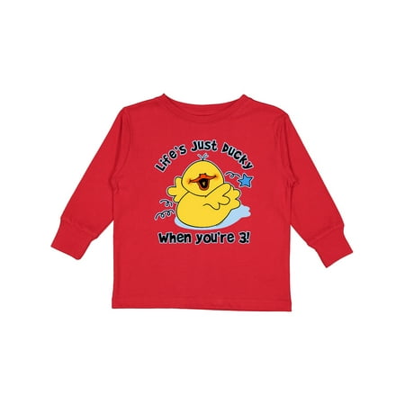 Inktastic Life s Ducky 3rd Birthday Gift Toddler Boy or Toddler Girl Long Sleeve T-Shirt
Inktastic Life s Ducky 3rd Birthday Gift Toddler Boy or Toddler Girl Long Sleeve T-Shirt