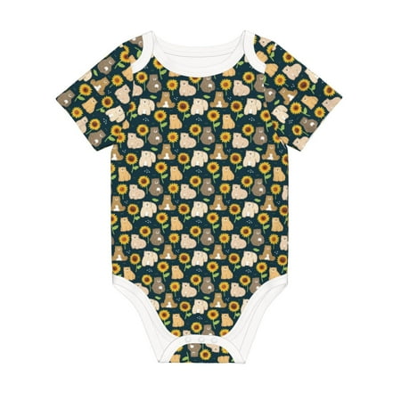 Coaee Bear Sunflower for Soft Cotton Baby Short-Sleeve Bodysuit Baby Girls Boys Bodysuit Romper
Coaee Bear Sunflower for Soft Cotton Baby Short-Sleeve Bodysuit Baby Girls Boys Bodysuit Romper