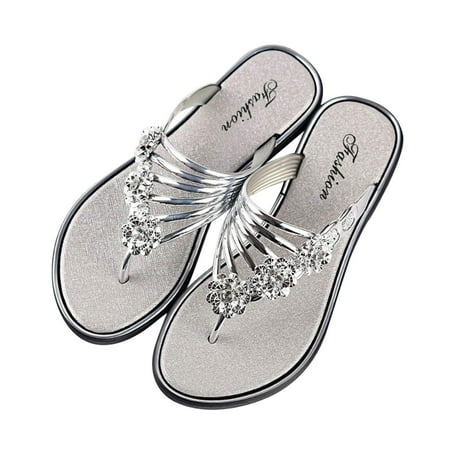 Dezsed Womens Flip Flops Flat-bottomed Clipped Lightweight Shoes Wear Casual Flip-flops Outside Silver 36 on Clearance
Dezsed Womens Flip Flops Flat-bottomed Clipped Lightweight Shoes Wear Casual Flip-flops Outside Silver 36 on Clearance