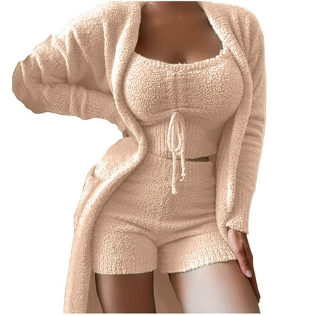 Shpwfbe Lounge Sets For Womenpajamas For Womenpants For Women Winter Plush Casual Sportswear Solid Long Sleeves 3 Piece Outfits
Shpwfbe Lounge Sets For Womenpajamas For Womenpants For Women Winter Plush Casual Sportswear Solid Long Sleeves 3 Piece Outfits