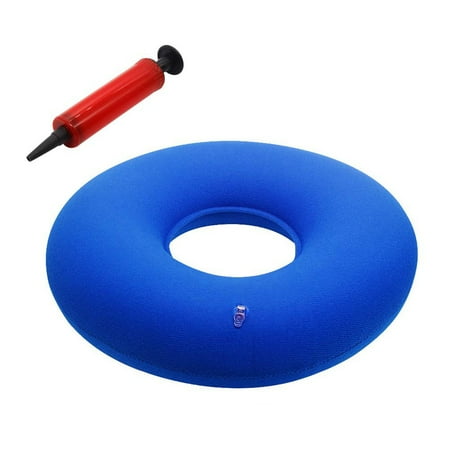 Donut Inflatable Pillow with Hemorrhoid Pillow Pump - Lumbar Support