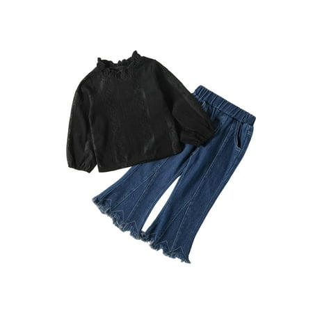 aturustex Toddler Baby Girls Outfit Hollow-out Long Sleeve Lace Shirt Pullover Tops + Flared Jeans Set
aturustex Toddler Baby Girls Outfit Hollow-out Long Sleeve Lace Shirt Pullover Tops + Flared Jeans Set