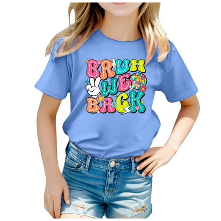MQLKF Children Back To School Season Graphic Print Round Neck Short Sleeve Tee Summer Casual T Shirt Beautiful Comfortable Girls T Shirts
MQLKF Children Back To School Season Graphic Print Round Neck Short Sleeve Tee Summer Casual T Shirt Beautiful Comfortable Girls T Shirts
