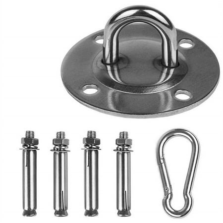 Stainless Steel Ceiling Wall Mount Hook - Suspension Bracket for Gym Rings Yoga Hammock and Hanging Chair
Stainless Steel Ceiling Wall Mount Hook - Suspension Bracket for Gym Rings Yoga Hammock and Hanging Chair