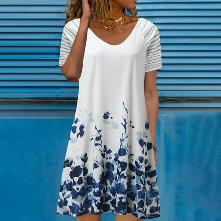 YANHOO Fashion Summer Dresses For Women Dresses Casual Short Sleeve Knee Length Midi Dress Printing Vacation Dresses for Women 2023
YANHOO Fashion Summer Dresses For Women Dresses Casual Short Sleeve Knee Length Midi Dress Printing Vacation Dresses for Women 2023