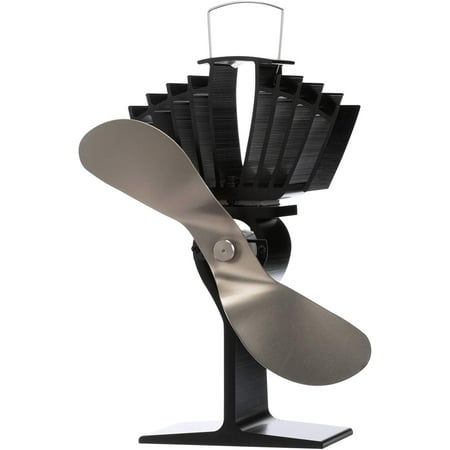 Ecofan AirMax. Heat Powered Stove Fan. Authentic 2 Blade Canadian Design. Nickel.
