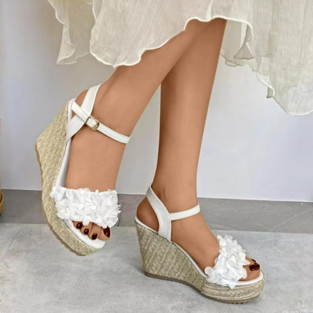 Sawvnm Women s Slope Heel Thick Sole Mesh Woven Slippers Flat Button Sponge Cake Sandals Gift for Adults White US:5.5
Sawvnm Women s Slope Heel Thick Sole Mesh Woven Slippers Flat Button Sponge Cake Sandals Gift for Adults White US:5.5