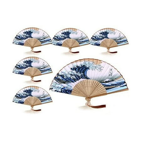 6 Pieces Japanese Style Bamboo Silk Folding Fan Handheld Fans Foldable Vintage Decor for Women Dance
6 Pieces Japanese Style Bamboo Silk Folding Fan Handheld Fans Foldable Vintage Decor for Women Dance