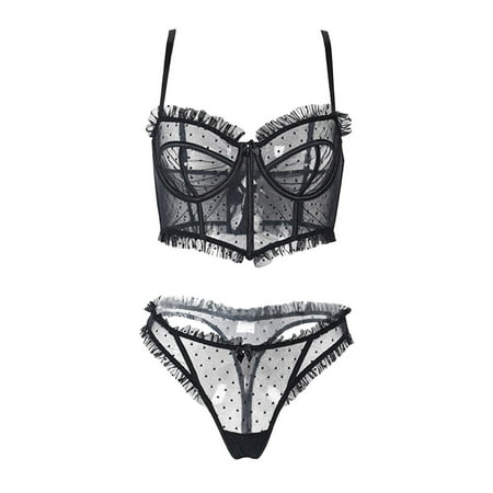Pedort Womens Lingerie Women s Soft Lace Lingerie Set See Through Underwear Lace Underwire Sheer Bra and Panty Set(Black L)
Pedort Womens Lingerie Women s Soft Lace Lingerie Set See Through Underwear Lace Underwire Sheer Bra and Panty Set(Black L)