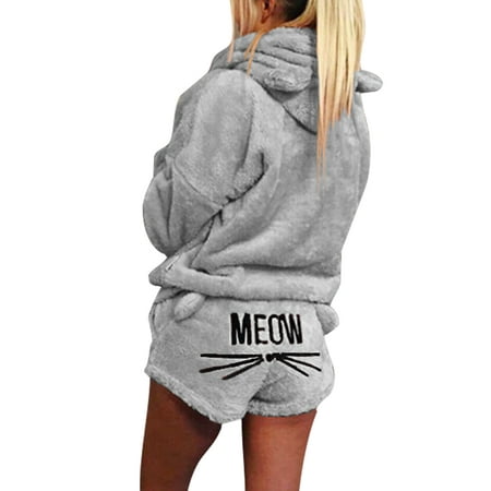 Frontwalk Women Pajamas Sets Pocket Sleepwear Hooded Nightwear Winter Warm Loose Lounge Set Tops And Shorts Gray 4XL
Frontwalk Women Pajamas Sets Pocket Sleepwear Hooded Nightwear Winter Warm Loose Lounge Set Tops And Shorts Gray 4XL